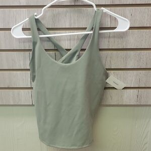 SPANX Green Fitted Crossback Tank Top